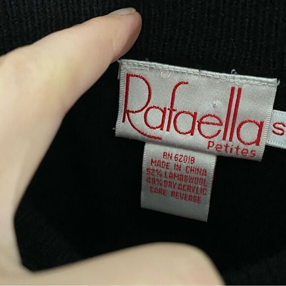 Rafaella Petites Women’s Wool Blend Black Mini Sweater Skirt Size S - Picture 2 of 3